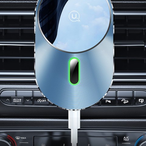 Uchwyt samochodowy na telefon ładowarka indukcyjna QI USAMS Magnetic Car Wireless Charging 15W do kratki (US-CD170)