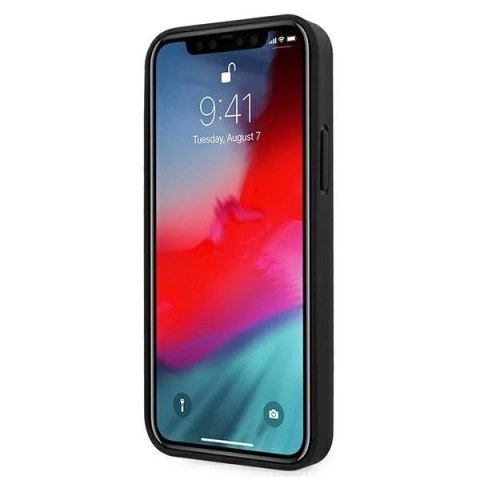 Etui BMW BMHCP12SRSPPK do iPhone 12 mini 5,4" hardcase Leather Curve Perforate czarny/black