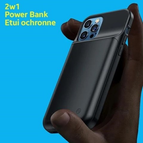 Etui do iPhone 12 Pro USAMS Power Case 3500mAh 3K5CD16201 (US-CD162) powerbank czarny/black