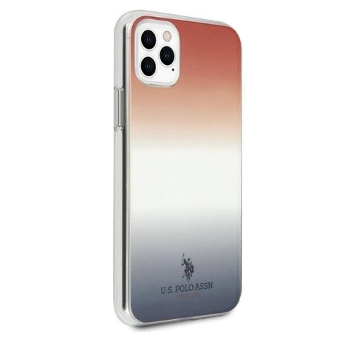Etui na telefon US Polo USHCN65TRDGRB do Apple iPhone 11 Pro Max czerwono-niebieski Gradient Pattern Collection