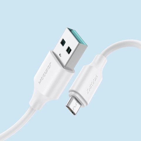 Joyroom kabel USB-A - Micro USB 480Mb/s 2.4A 0.25m biały (S-UM018A9)