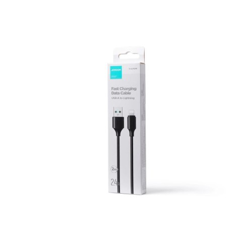 Joyroom kabel do ładowania / transmisji danych USB - Lightning 2.4A 2m czarny (S-UL012A9)