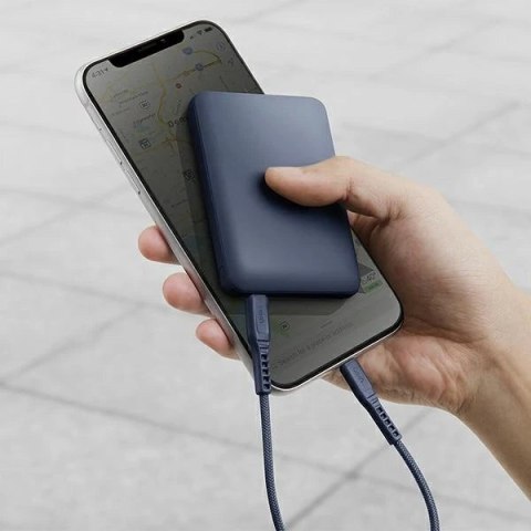 UNIQ Powerbank Fuele mini 8000mAh USB-C 18W PD Fast charge niebieski/indigo blue
