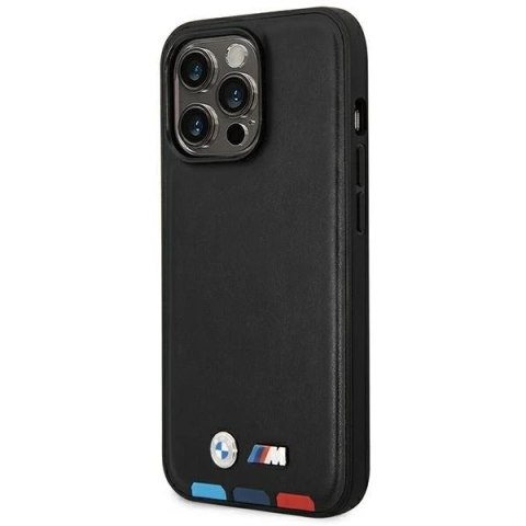 Etui BMW BMHCP14X22PTDK do iPhone 14 Pro Max 6,7 Leather Stamp Tricolor czarny/black