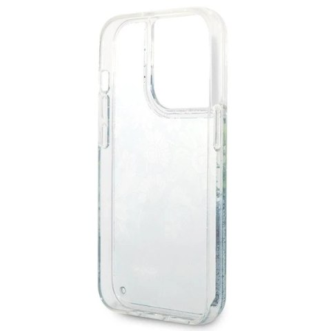 Etui Guess GUHCP14XLFLSN do Apple iPhone 14 Pro Max 6,7" zielony/green hardcase Flower Liquid Glitter