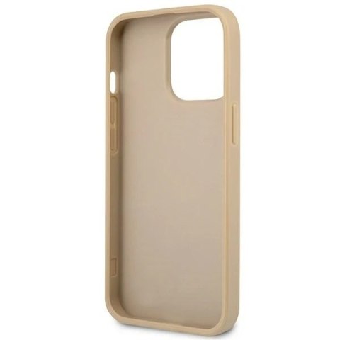Etui Guess GUHCP14XPSATLE do Apple iPhone 14 Pro Max 6,7" beżowy/beige hardcase SaffianoTriangle Logo