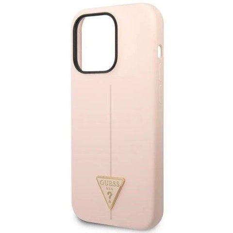 Etui Guess GUHCP14XSLTGP iPhone 14 Pro Max 6,7" różowy/pink hardcase Silicone Triangle