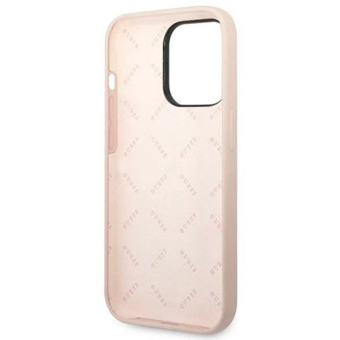 Etui Guess GUHCP14XSLTGP iPhone 14 Pro Max 6,7" różowy/pink hardcase Silicone Triangle