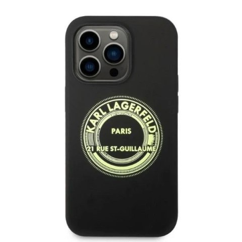 Etui Karl Lagerfeld KLHCP14XSRSGRCK do iPhone 14 Pro Max 6,7" hardcase Silicone RSG czarny/black