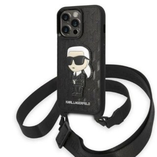 Etui Karl Lagerfeld KLHCP14XSTKMK do iPhone 14 Pro Max 6,7" hardcase Monogram Ikonik Patch czarny/black