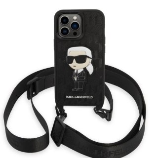Etui Karl Lagerfeld KLHCP14XSTKMK do iPhone 14 Pro Max 6,7" hardcase Monogram Ikonik Patch czarny/black