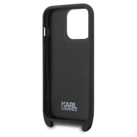 Etui Karl Lagerfeld KLHCP14XSTKMK do iPhone 14 Pro Max 6,7" hardcase Monogram Ikonik Patch czarny/black