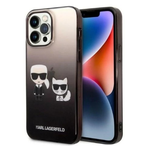 Etui Karl Lagerfeld KLHCP14XTGKCK do iPhone 14 Pro Max 6,7" hardcase Gradient Ikonik Karl & Choupette czarny/black