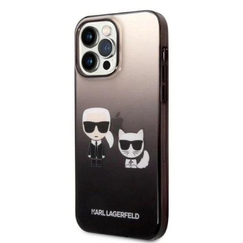 Etui Karl Lagerfeld KLHCP14XTGKCK do iPhone 14 Pro Max 6,7" hardcase Gradient Ikonik Karl & Choupette czarny/black