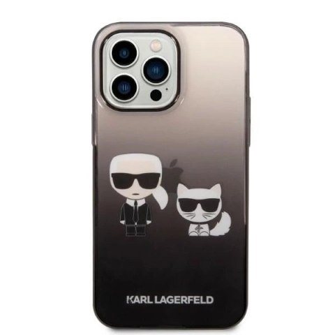 Etui Karl Lagerfeld KLHCP14XTGKCK do iPhone 14 Pro Max 6,7" hardcase Gradient Ikonik Karl & Choupette czarny/black