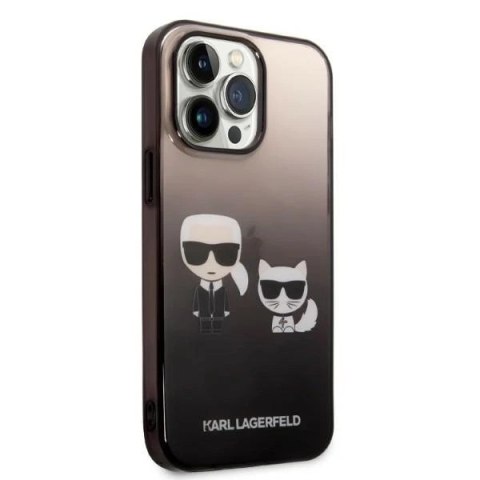 Etui Karl Lagerfeld KLHCP14XTGKCK do iPhone 14 Pro Max 6,7" hardcase Gradient Ikonik Karl & Choupette czarny/black
