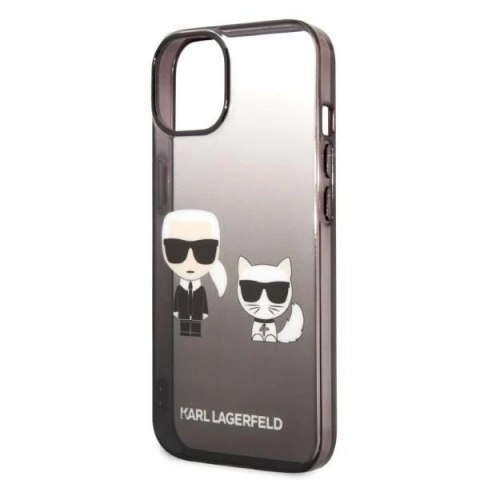 Etui Karl Lagerfeld KLHCP14XTGKCK do iPhone 14 Pro Max 6,7" hardcase Gradient Ikonik Karl & Choupette czarny/black