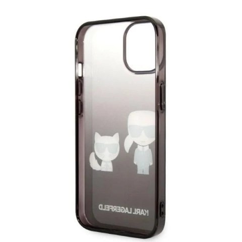 Etui Karl Lagerfeld KLHCP14XTGKCK do iPhone 14 Pro Max 6,7" hardcase Gradient Ikonik Karl & Choupette czarny/black