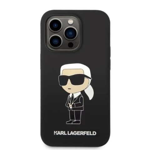 Etui Karl Lagerfeld KLHMP14XSNIKBCK do iPhone 14 Pro Max 6,7" hardcase Silicone Ikonik Magsafe czarny/black