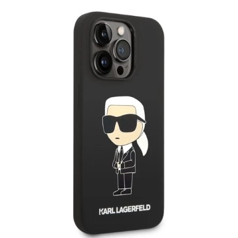 Etui Karl Lagerfeld KLHMP14XSNIKBCK do iPhone 14 Pro Max 6,7" hardcase Silicone Ikonik Magsafe czarny/black