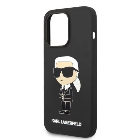 Etui Karl Lagerfeld KLHMP14XSNIKBCK do iPhone 14 Pro Max 6,7" hardcase Silicone Ikonik Magsafe czarny/black