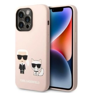 Etui Karl Lagerfeld KLHMP14XSSKCI do iPhone 14 Pro Max 6,7" hardcaseSilicone Karl & Choupette Magsafe jasnoróżowy/light pink