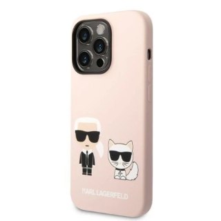 Etui Karl Lagerfeld KLHMP14XSSKCI do iPhone 14 Pro Max 6,7" hardcaseSilicone Karl & Choupette Magsafe jasnoróżowy/light pink