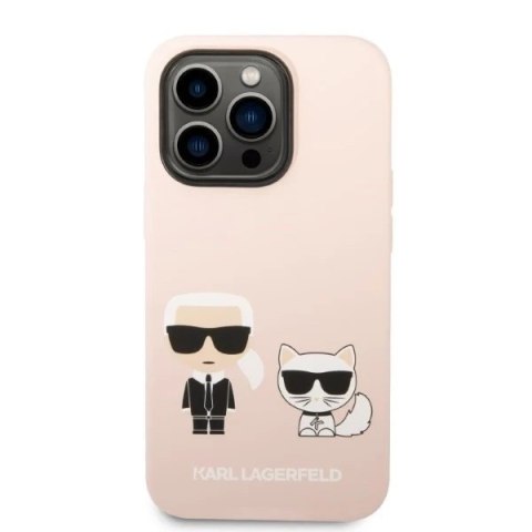 Etui Karl Lagerfeld KLHMP14XSSKCI do iPhone 14 Pro Max 6,7" hardcaseSilicone Karl & Choupette Magsafe jasnoróżowy/light pink