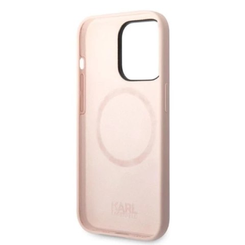 Etui Karl Lagerfeld KLHMP14XSSKCI do iPhone 14 Pro Max 6,7" hardcaseSilicone Karl & Choupette Magsafe jasnoróżowy/light pink