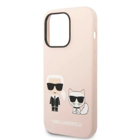 Etui Karl Lagerfeld KLHMP14XSSKCI do iPhone 14 Pro Max 6,7" hardcaseSilicone Karl & Choupette Magsafe jasnoróżowy/light pink
