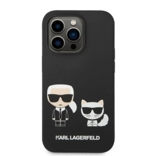 Etui Karl Lagerfeld KLHMP14XSSKCK do iPhone 14 Pro Max 6,7" hardcaseLiquid Silicone Karl & Choupette Magsafe czarny/black
