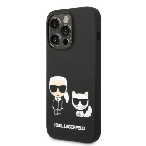 Etui Karl Lagerfeld KLHMP14XSSKCK do iPhone 14 Pro Max 6,7" hardcaseLiquid Silicone Karl & Choupette Magsafe czarny/black
