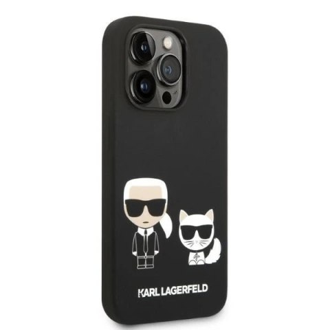 Etui Karl Lagerfeld KLHMP14XSSKCK do iPhone 14 Pro Max 6,7" hardcaseLiquid Silicone Karl & Choupette Magsafe czarny/black