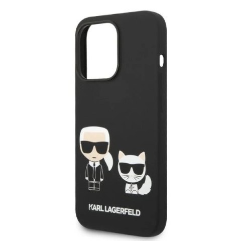 Etui Karl Lagerfeld KLHMP14XSSKCK do iPhone 14 Pro Max 6,7" hardcaseLiquid Silicone Karl & Choupette Magsafe czarny/black