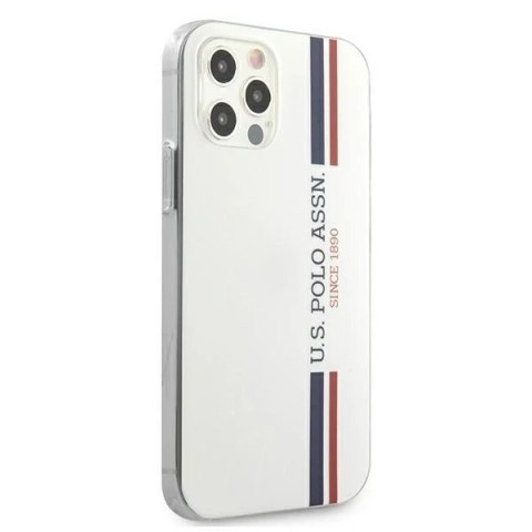 Etui na telefon US Polo USHCP12LPCUSSWH do Apple iPhone 12 Pro Max biały/white Tricolor Collection