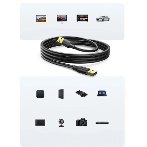 Kabel UGREEN przewód USB 3.2 Gen 1 3 m czarny (US128 90576)