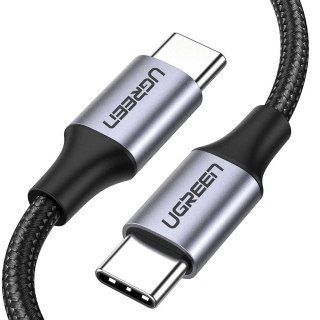 Kabel UGREEN przewód USB Typ C - USB Typ C Quick Charge 480 Mbps 60 W 3 A 1 m czarno-szary (US261 50150)