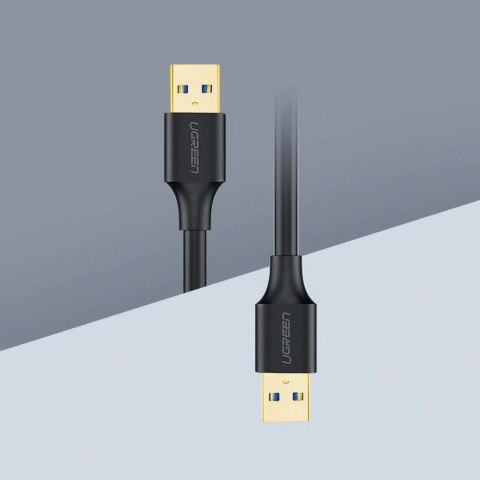 Kabel UGREEN przewód USB - USB (męski - USB 3.2 Gen 1) 1 m czarny (US128 10370)