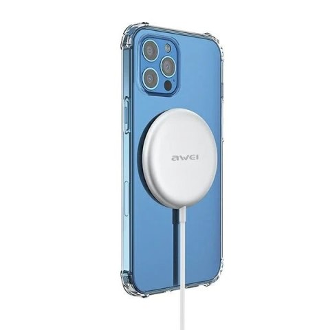 AWEI ładowarka indukcyjna W10 MagSafe 15W biały/white