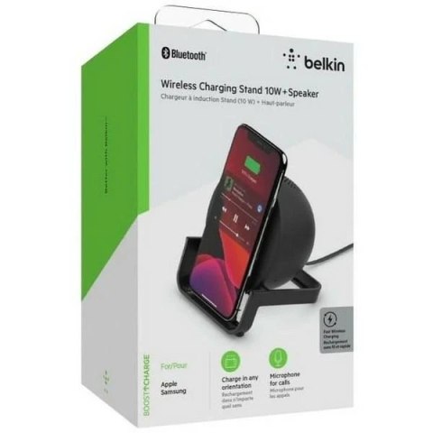 Belkin ładowarka indukcyjna + głośnik 10W czarny/black AUF001VFBK