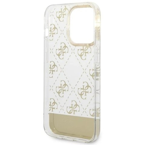 Etui Guess GUHCP14XHG4MHG do Apple iPhone 14 Pro Max 6,7" złoty/gold hardcase 4G Pattern Script