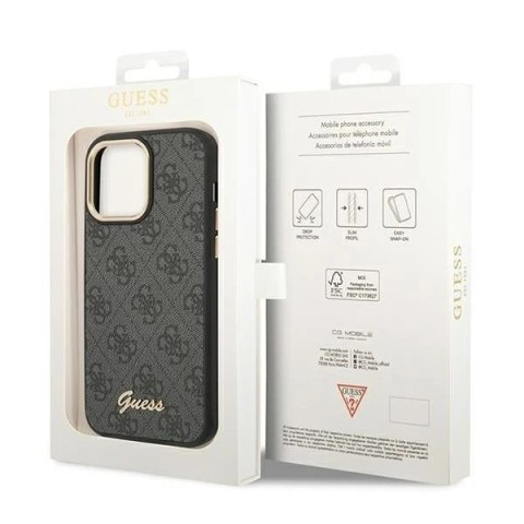 Etui Guess GUHCP14XHG4SHK do Apple iPhone 14 Pro Max 6,7" czarny/black hard case 4G Vintage Gold Logo