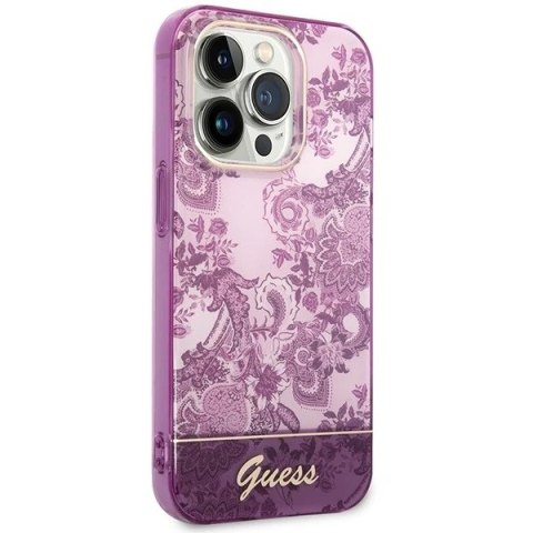 Etui Guess GUHCP14XHGPLHF do Apple iPhone 14 Pro Max 6,7" fuksja/fuschia hardcase Porcelain Collection