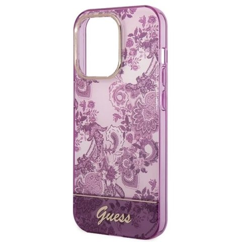 Etui Guess GUHCP14XHGPLHF do Apple iPhone 14 Pro Max 6,7" fuksja/fuschia hardcase Porcelain Collection