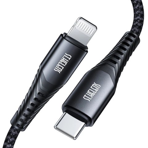Joyroom kabel MFI przewód USB Typ C - Lightning 2,1A 1,2m czarny (ST-C04 1,2M Black)