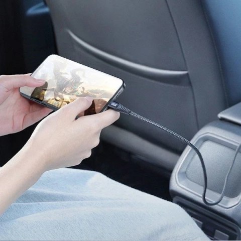 Joyroom kabel MFI przewód USB Typ C - Lightning 2,1A 1,2m czarny (ST-C04 1,2M Black)