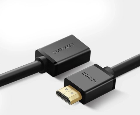 Kabel UGREEN przewód przedłużacz HDMI (żeński) - HDMI (męski) 19 pin 1.4v 4K 60Hz 30AWG 2m czarny (10142)