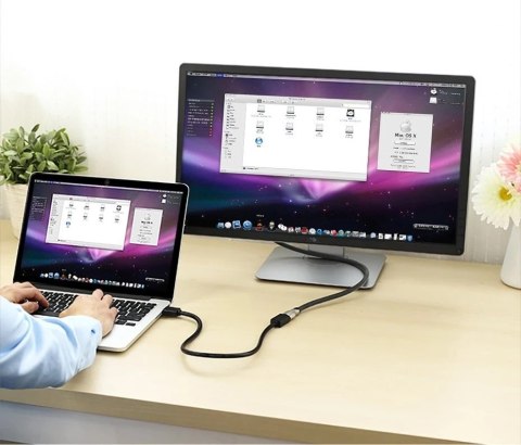 Kabel UGREEN przewód przedłużacz HDMI (żeński) - HDMI (męski) 19 pin 1.4v 4K 60Hz 30AWG 2m czarny (10142)