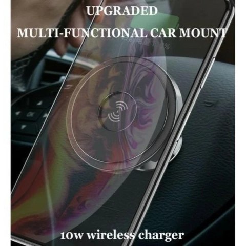 Uchwyt z ładowaniem indukcyjnym 10W NANO GLUE F608 montowany na kokpit