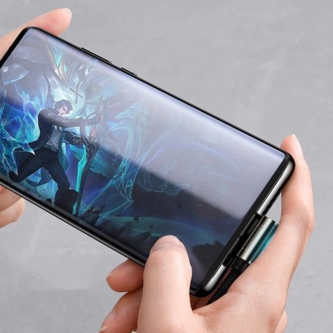 Baseus Legendary kątowy kabel przewód dla graczy USB - USB Typ C 66W 1m czarny (CATCS-B01)
